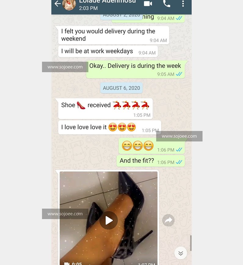 Ademosu / Sojoee Customer Feedback